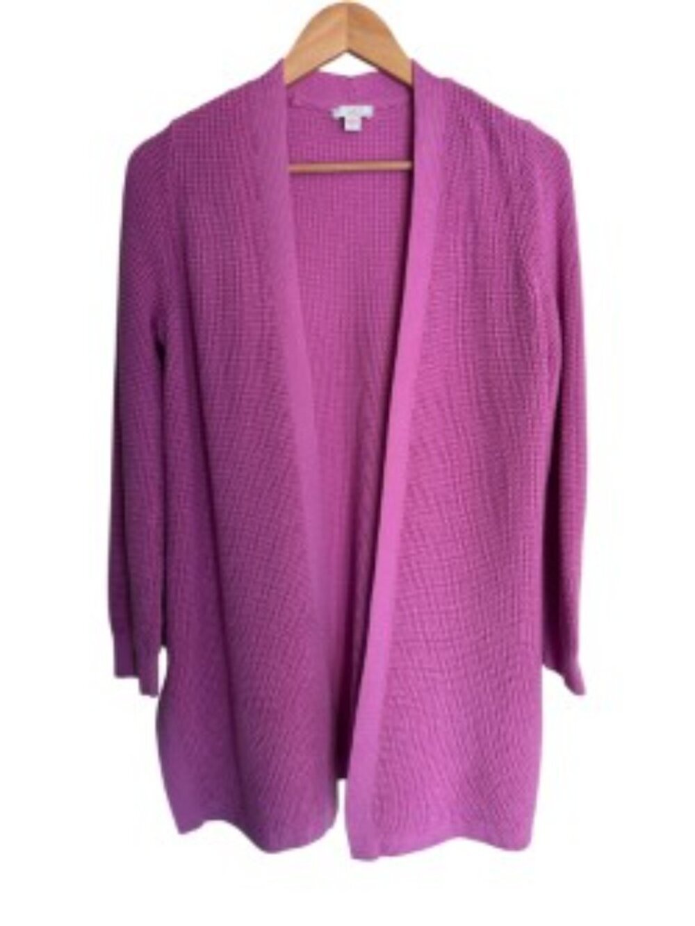 J. Jill Pink Open Front Cardigan Small